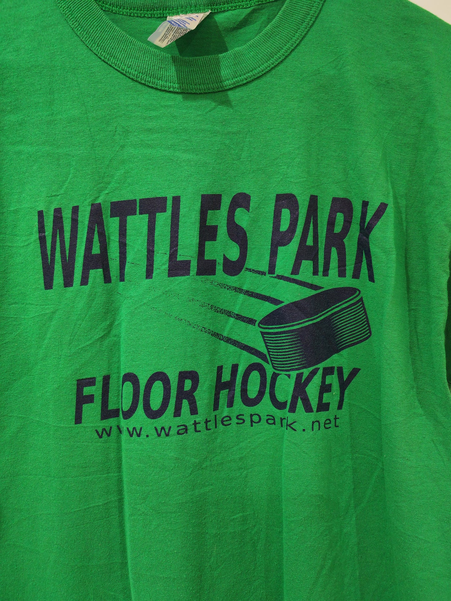 Russell Athletic Wattles Park Floor Hockey T Shirt, Green, Size Small