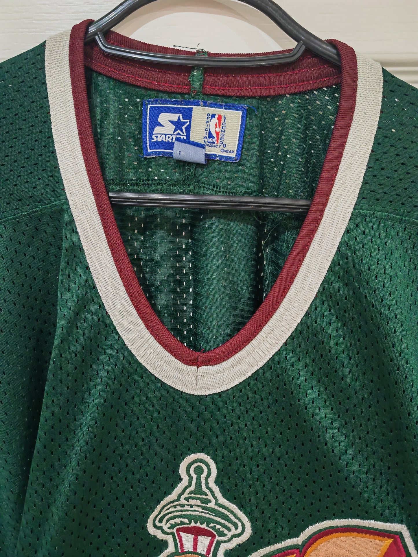 Starter Seattle Supersonics NBA Hockey Style Jersey, Green, Size Large