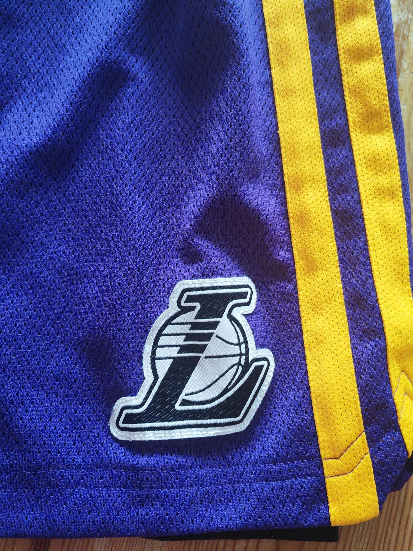 Adidas Los Angeles Lakers NBA None Pocketed Shorts, Purple, Size Medium
