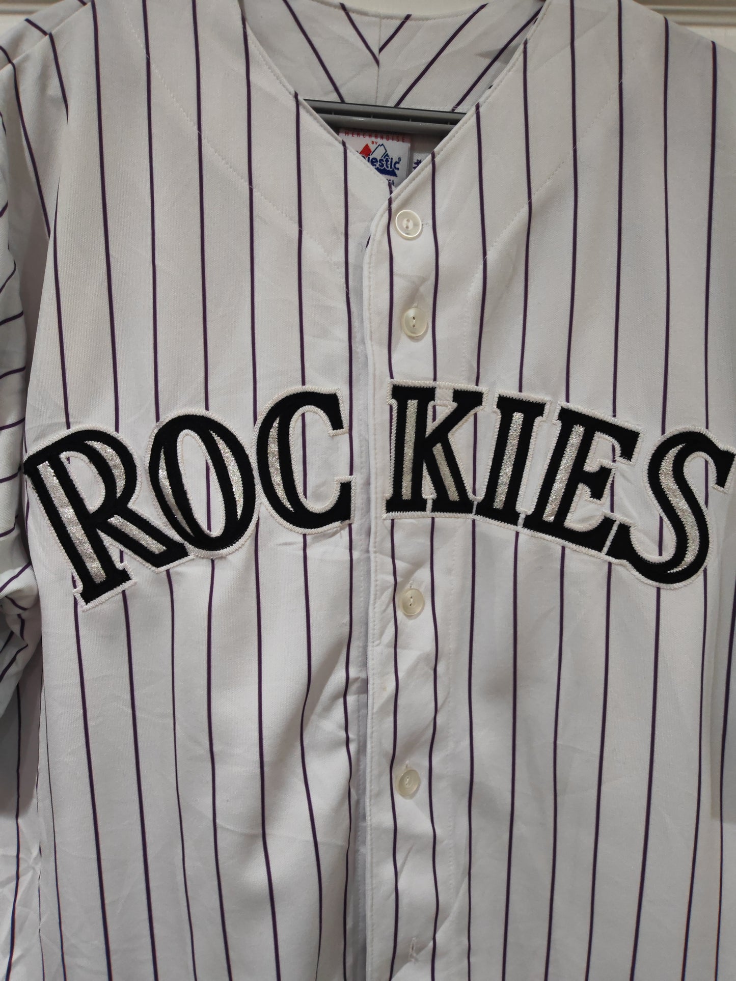 Majestic Colorado Rockies MLB Baseball Jersey, #33 Walker, White, Size XL