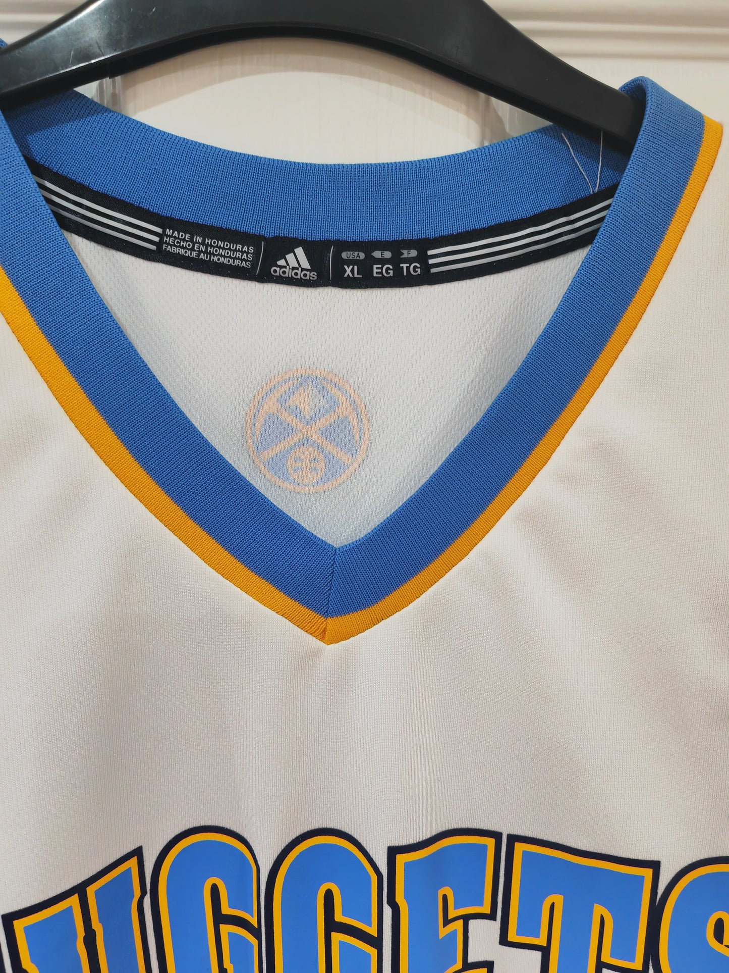 Adidas Denver Nuggets NBA Jersey, #1 Billups, White, Size XL