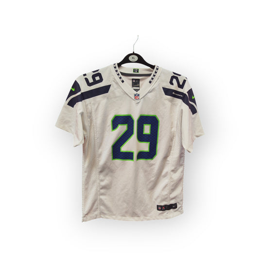 Youth Nike Seattle Seahawks NFL Jersey, #29 Thomas III, White, Size YXL
