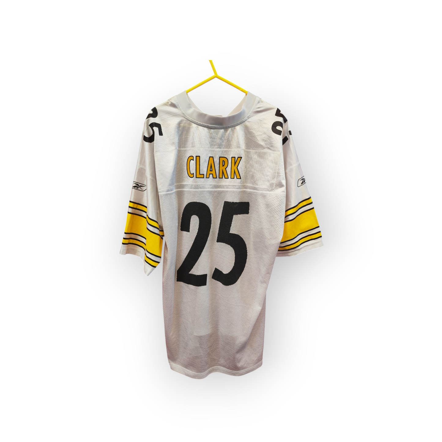 Reebok Pittsburgh Steelers NFL Jersey, #25 Clark, White, Size XL