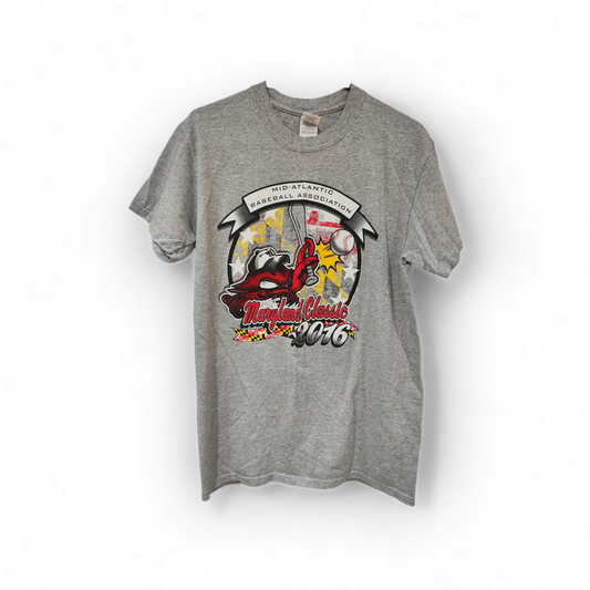 Gildan MABA 2010 Maryland Baseball Classic T Shirt, Grey, Size Small
