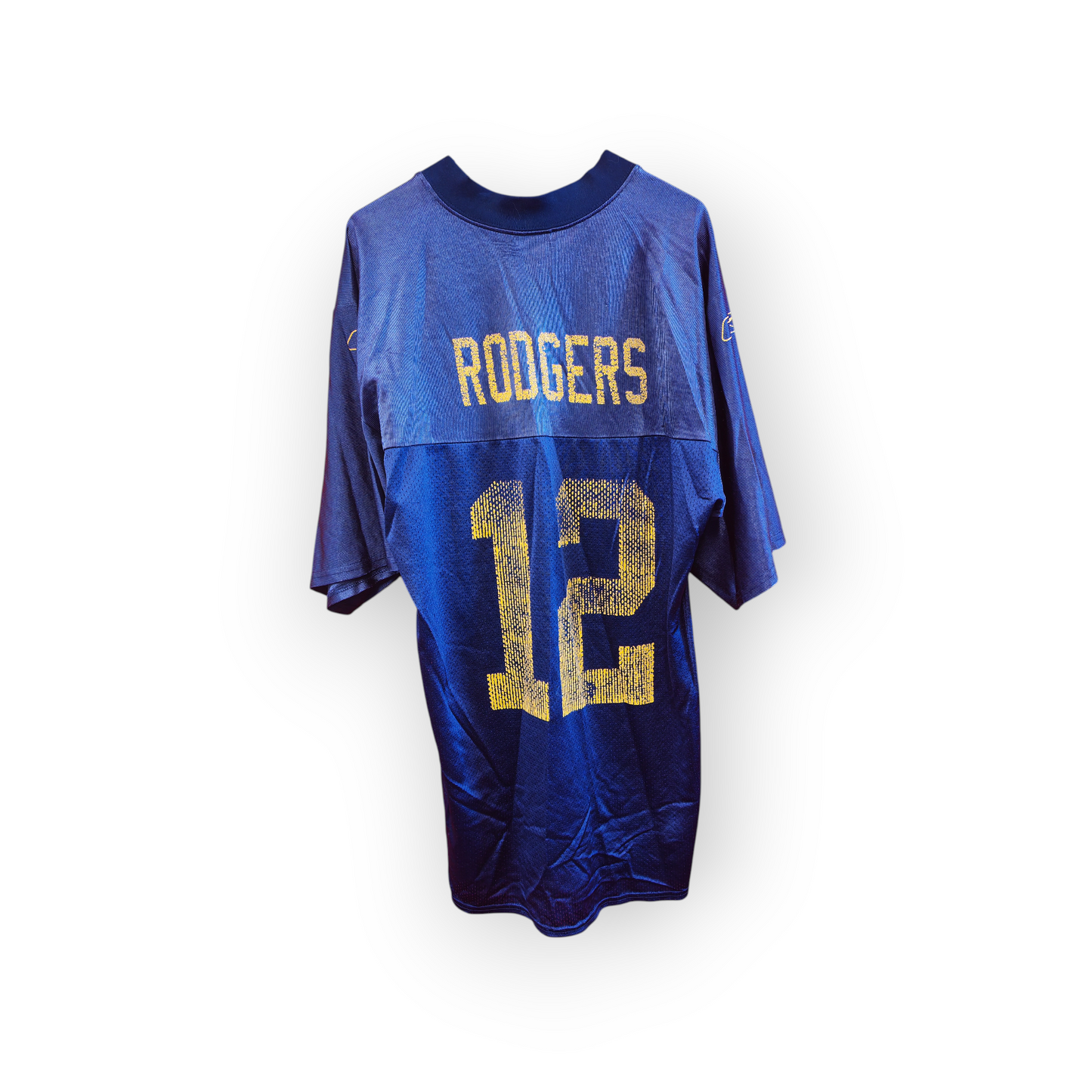 Reebok Green Bay Packers NFL Jersey, #12 Rodgers, Navy Blue, Size Medium
