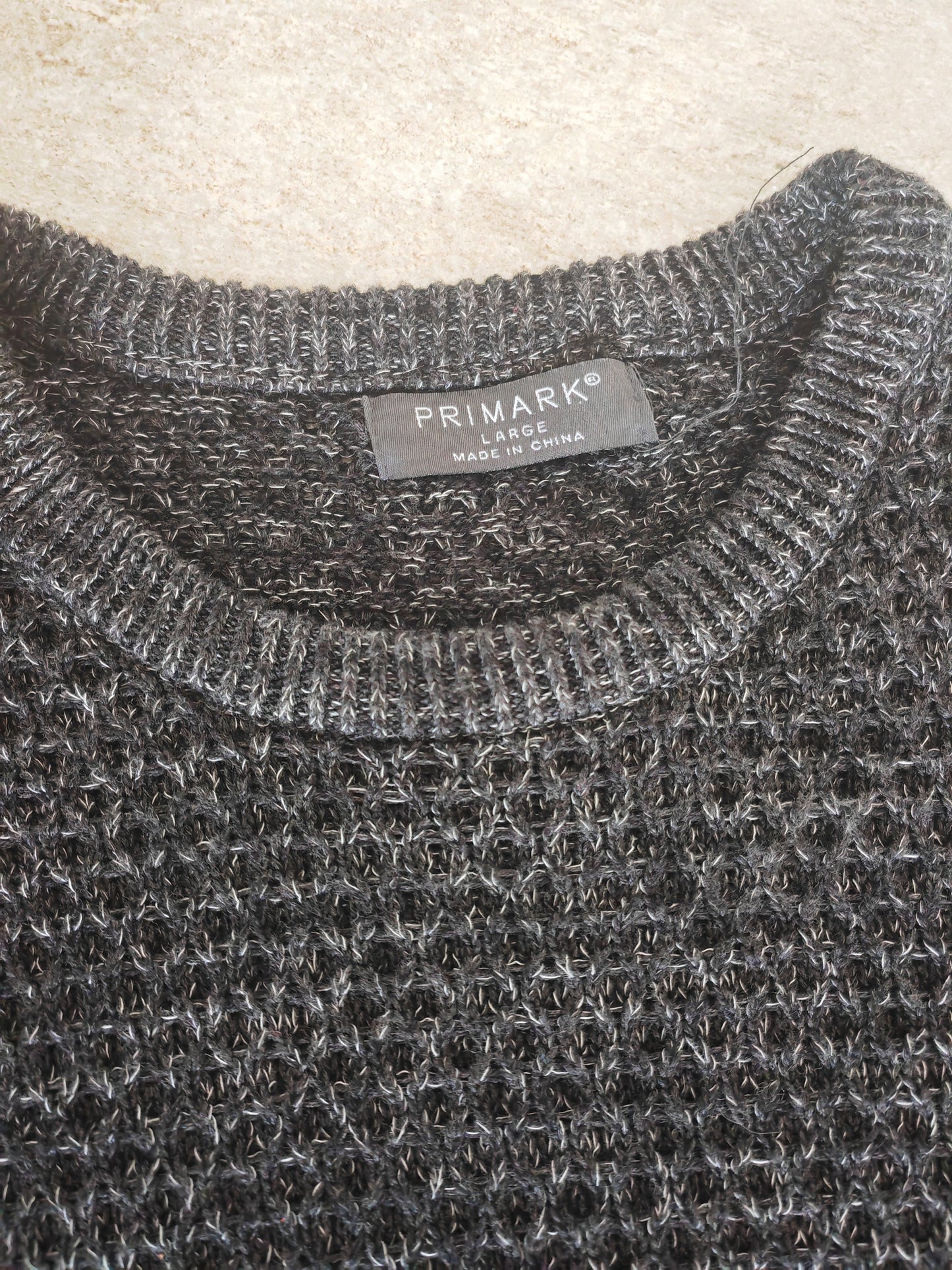 Primark Pullover Jumper, Grey, Size Large