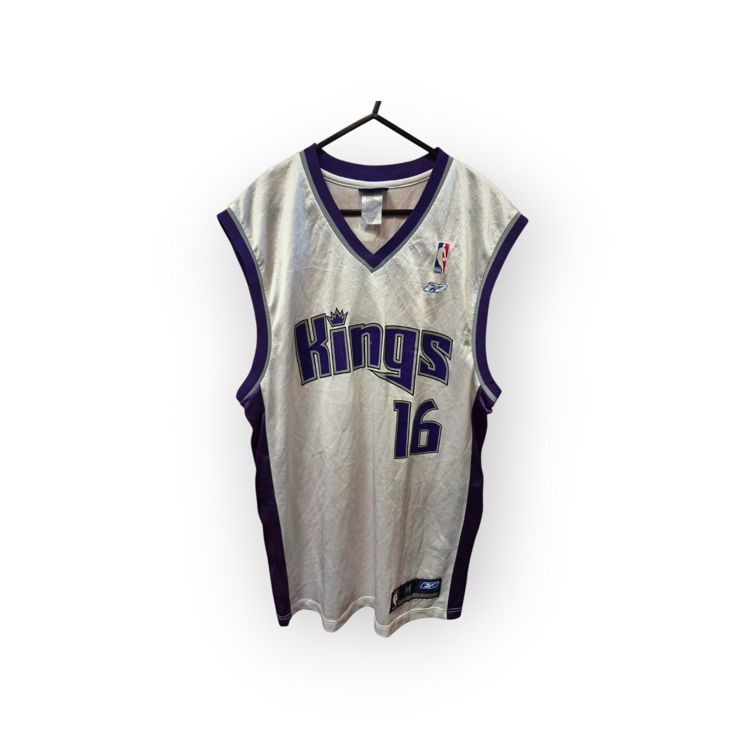 Reebok Sacramento Kings NBA Jersey, #16 Stojakovic, White, Size Medium