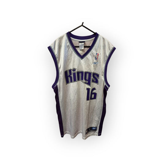 Reebok Sacramento Kings NBA Jersey, #16 Stojakovic, White, Size Medium
