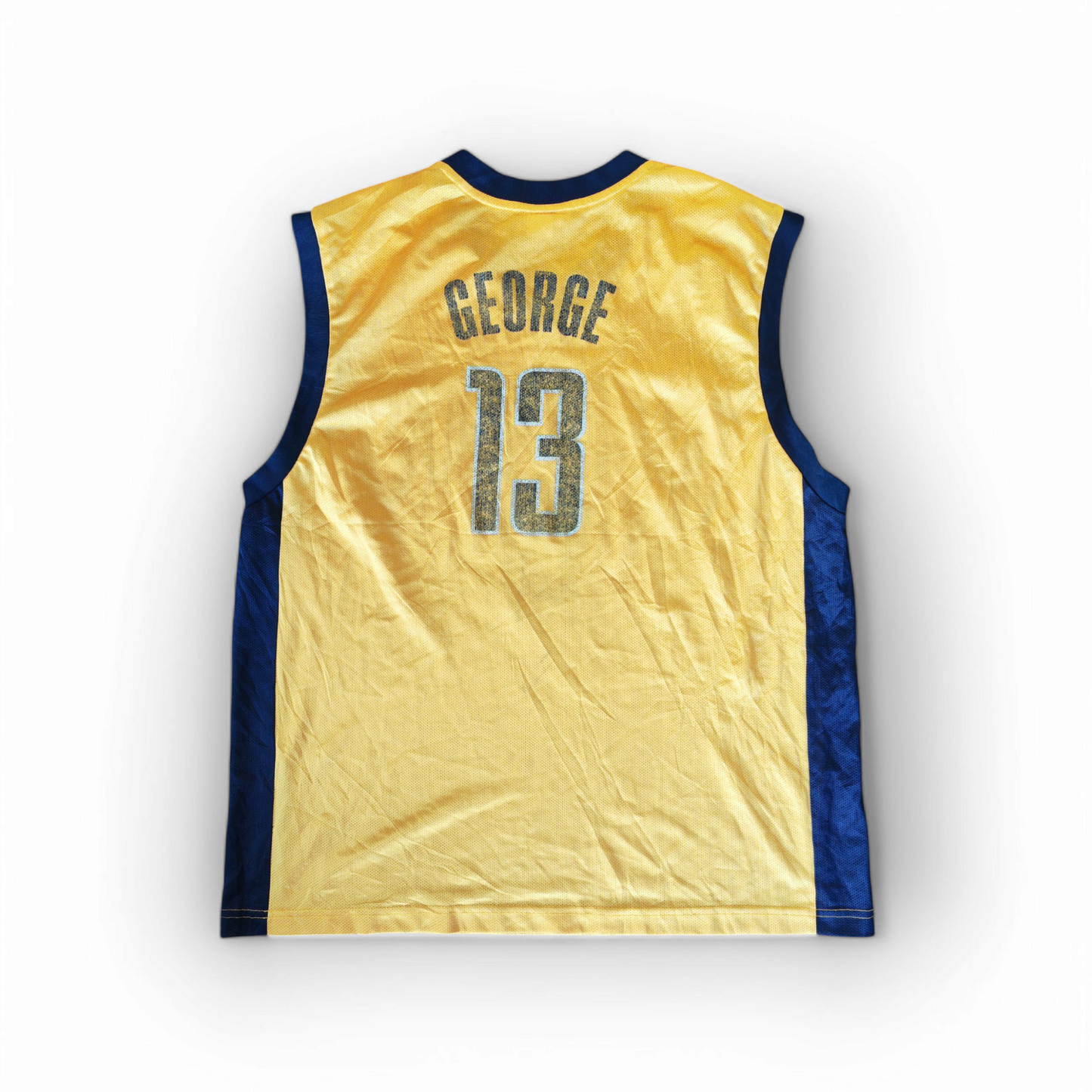 NBA Indiana Pacers Basketball Jersey, #13 George, Yellow, Size XL