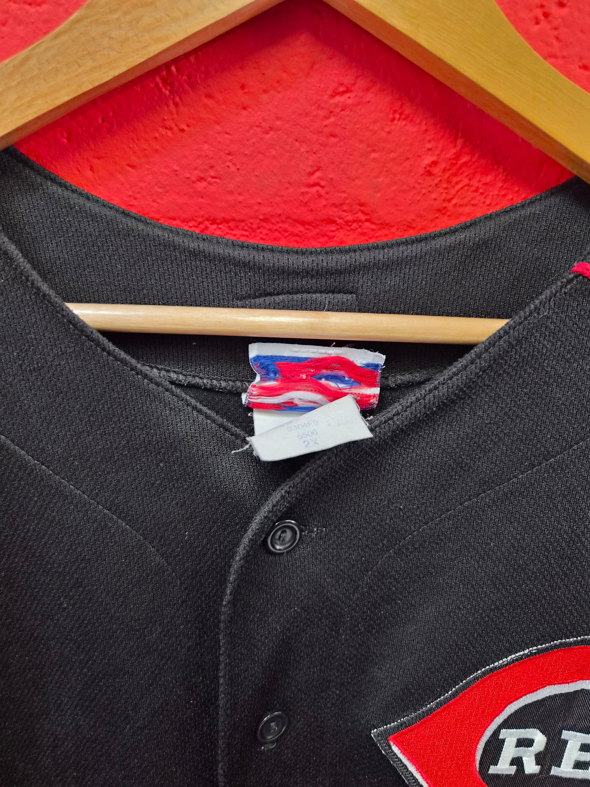 Majestic Cincinatti Reds MLB Baseball Jersey, Black, Size XXL