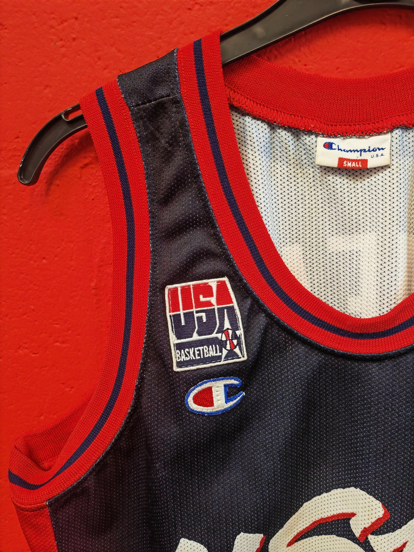 Champion USA Basketball 1996 Olympics Jersey #13 O'Neal, Navy Blue, Size Small