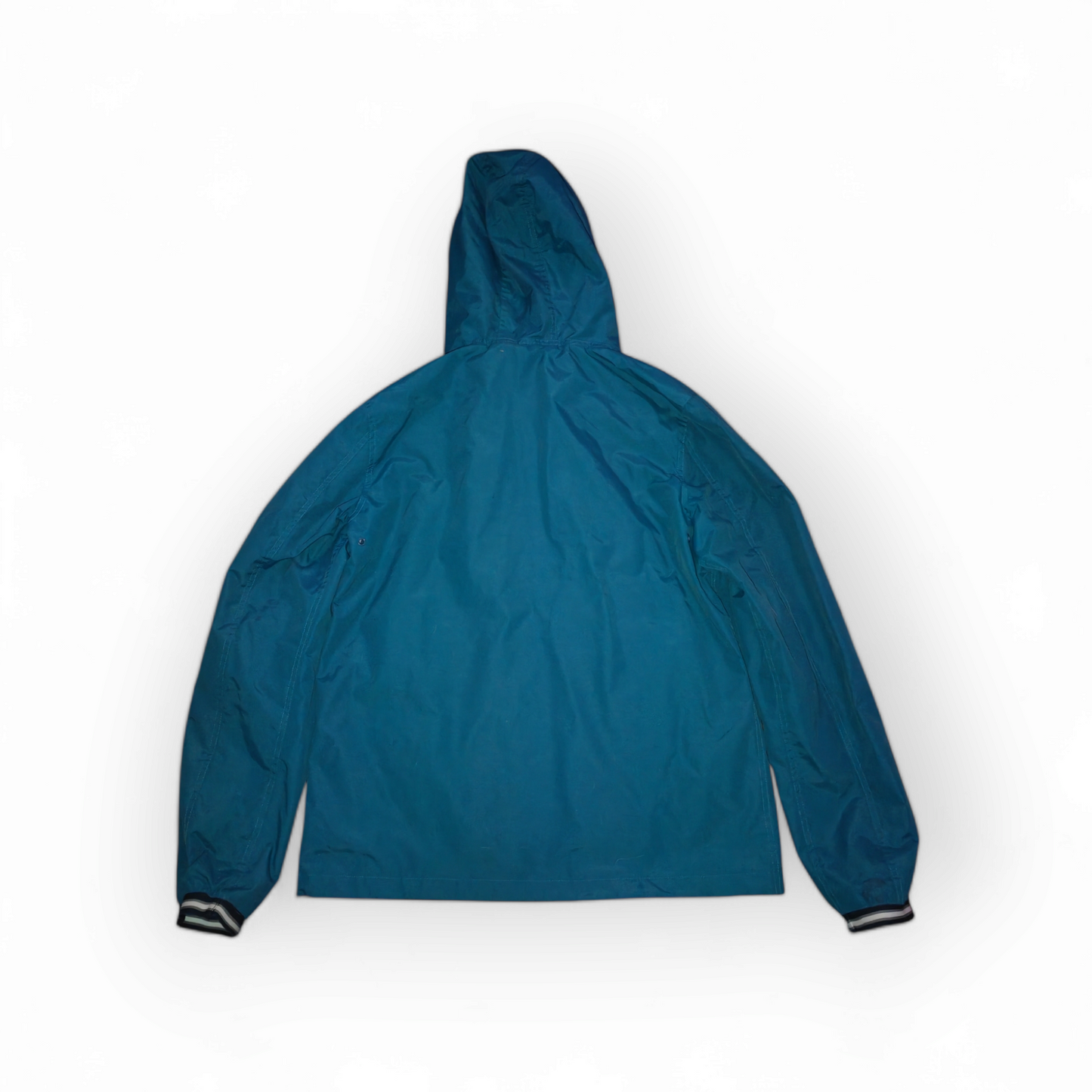 Soviet Full Zip Hooded Coat, Turquoise, Size Medium