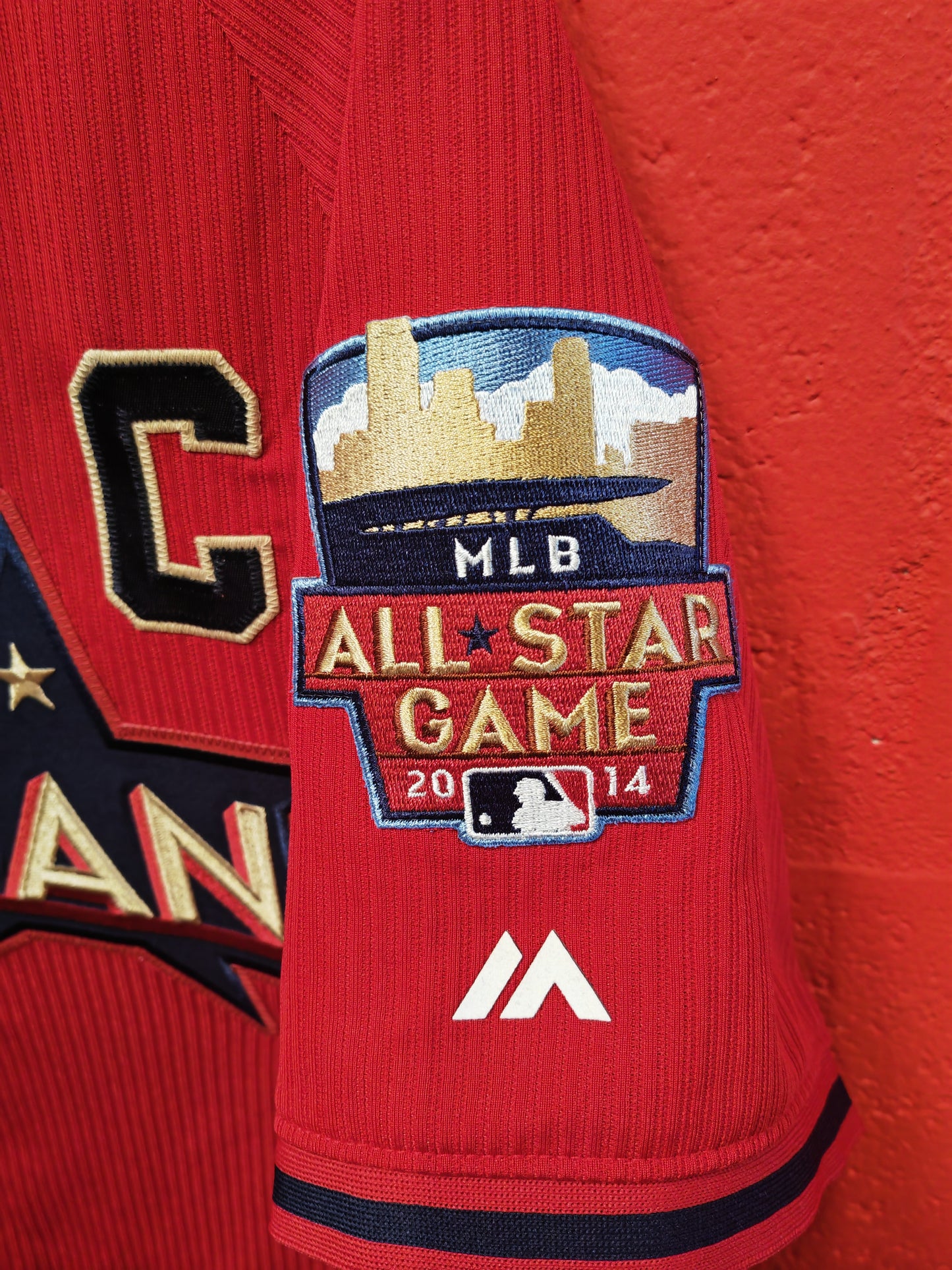 Majestic 2014 MLB All Star Game Jersey, #19 Bautista, Red, Size 40 S/M