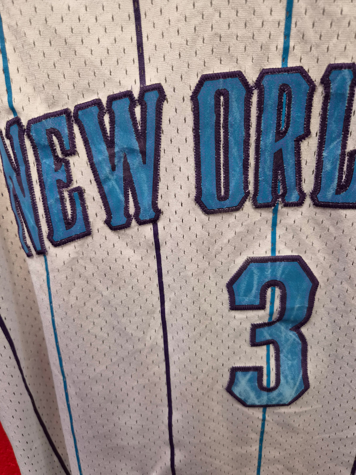 Adidas New Orleans Hornets NBA Basketball Jersey, #3 Paul, White, Size Large +2 Length