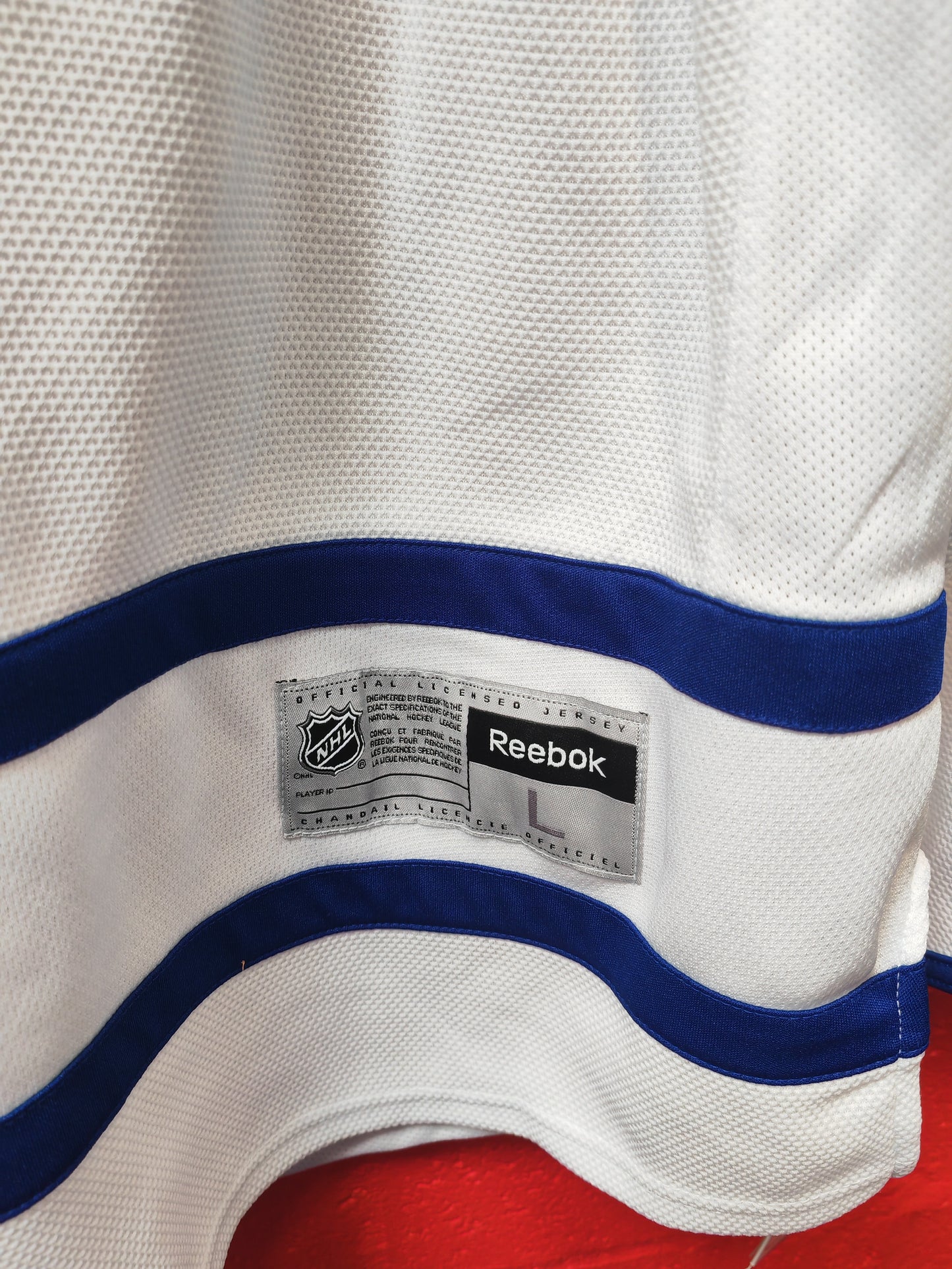 Reebok Toronto Maple Leafs NHL Jersey, White, Size Large