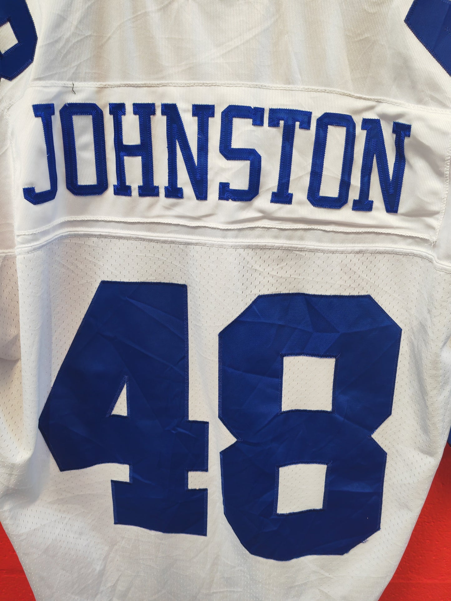 Reebok Dallas Cowboys NFL Legends Jersey, #48 Johnston, White, Size XL