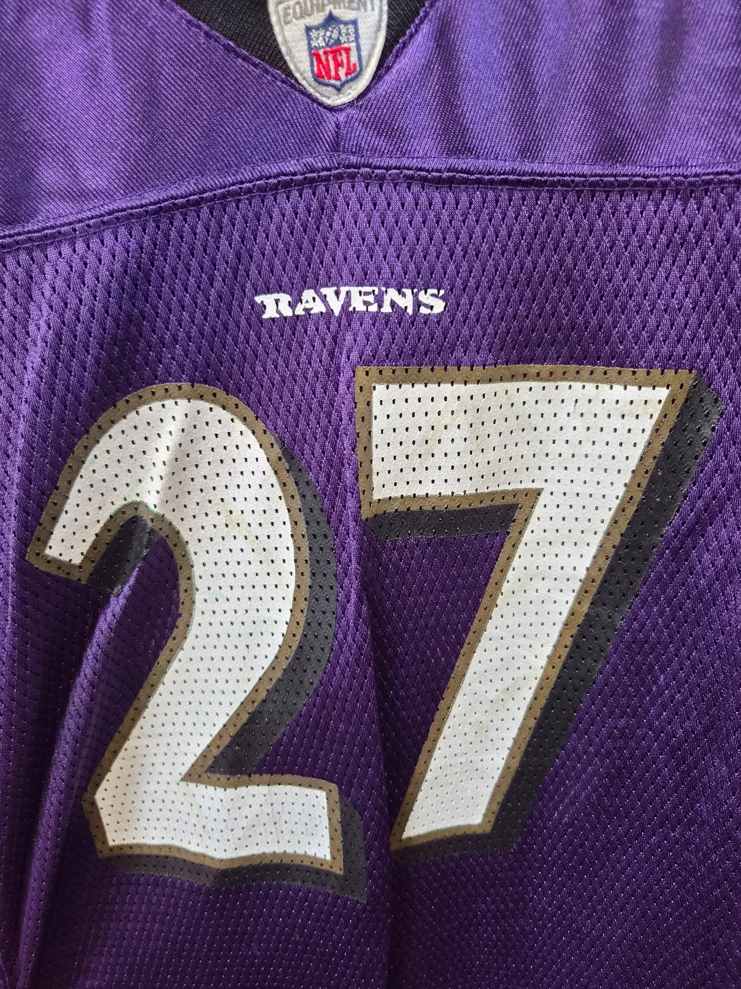 Youth Reebok Baltimore Ravens NFL Jersey, #27 Rice, Purple, Size YL