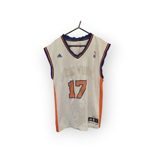 Adidas New York Knicks NBA Basketball Jersey, #17 Lin, White, Size Small