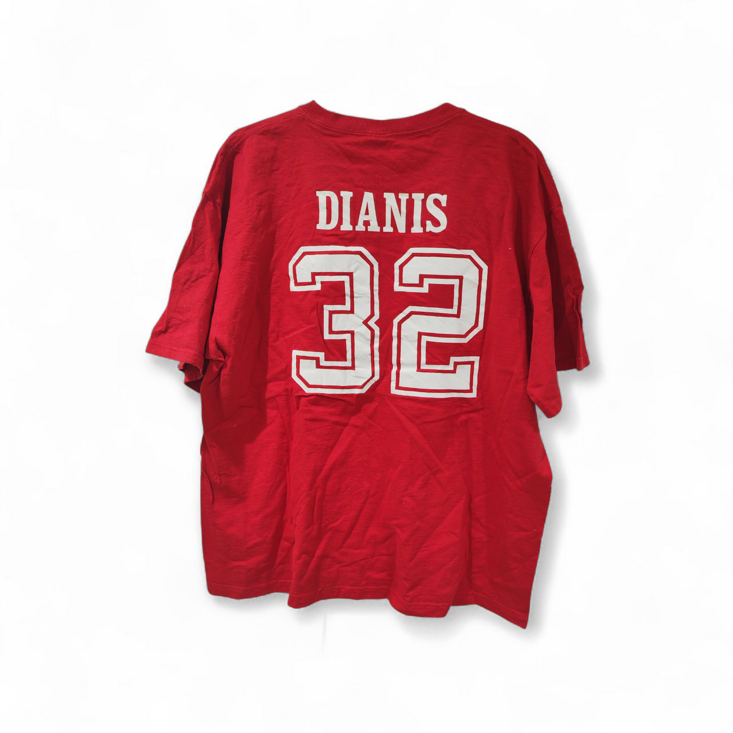 Jerzees Lewis Flyers Basketball T Shirt, Red, Size XL