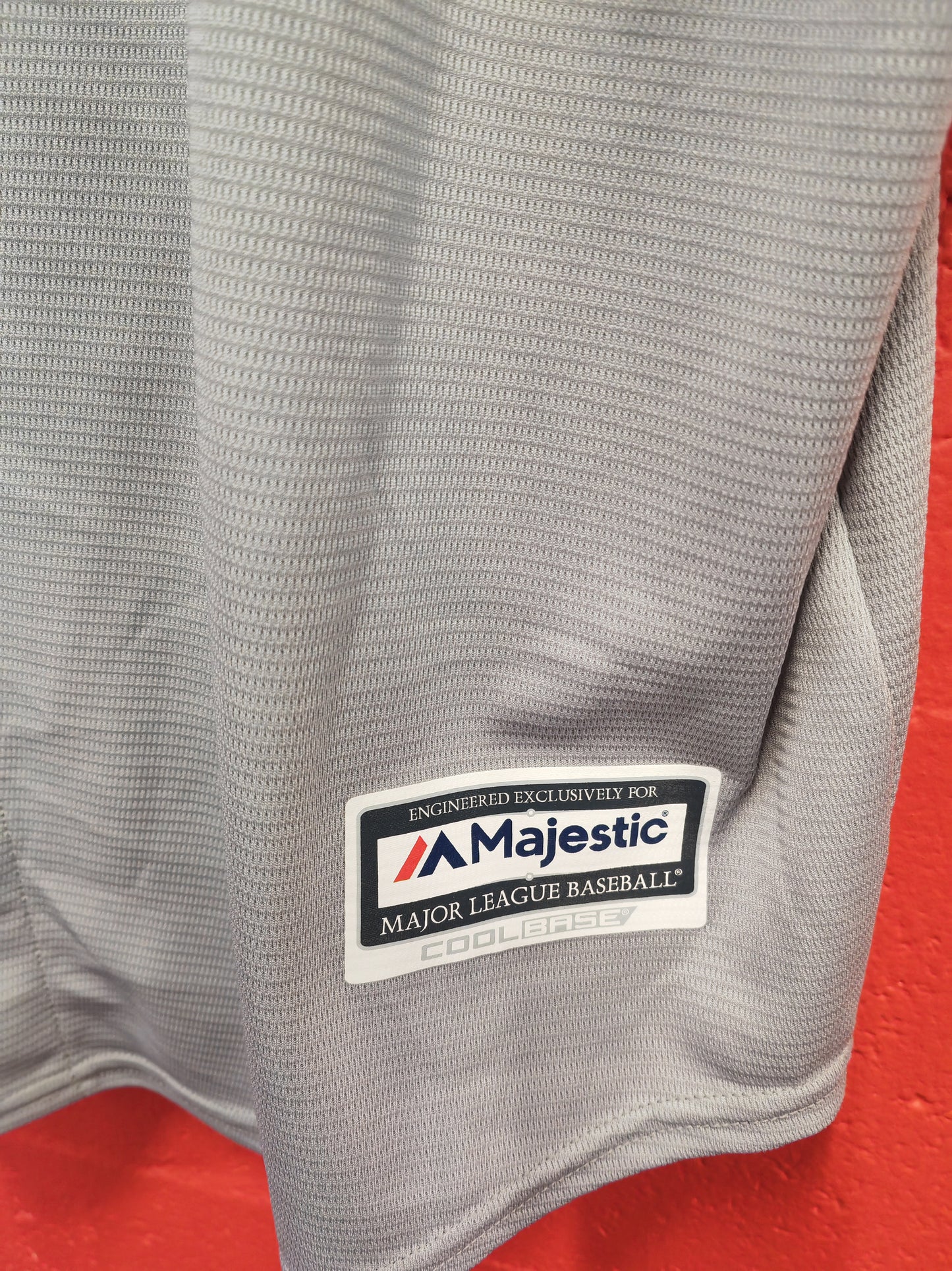 Majestic Milwaukee Brewers MLB Baseball Jersey, Grey, Size XL