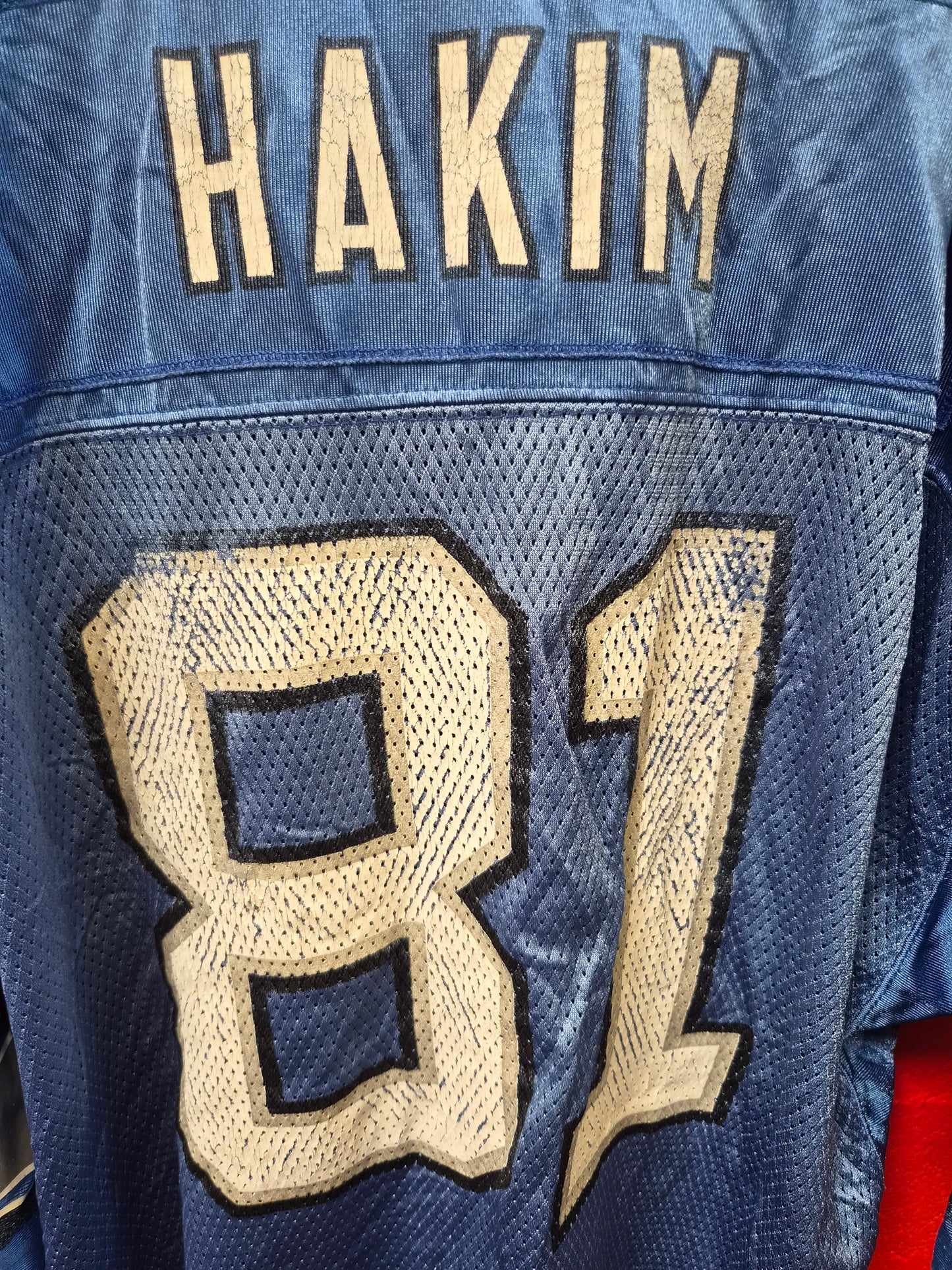 Reebok Detroit Lions NFL Jersey, #81 Hakim, Blue, Size XL