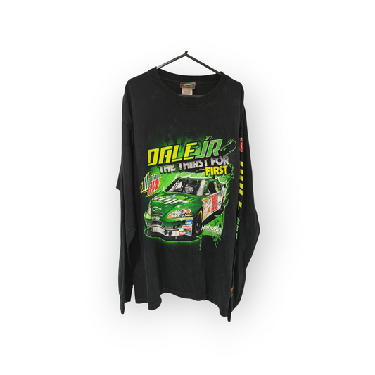Jr Nation Dale Earnhardt Jr NASCAR Long Sleeve T Shirt, Black, Size XL