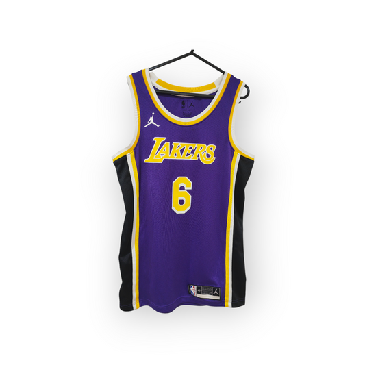 Jordan Los Angeles Lakers NBA Swingman Jersey, #6 James, Purple, Size Small