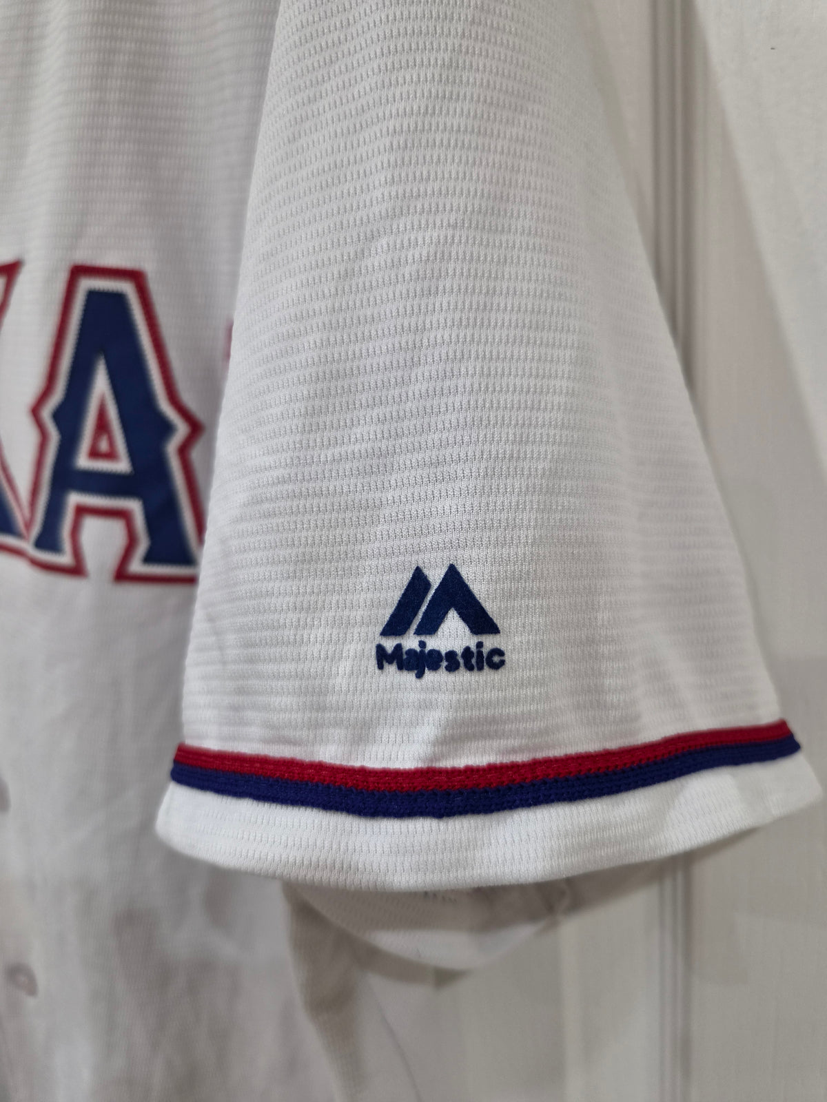 Majestic Texas Rangers MLB Jersey, #11 Darvish, White, Size Large