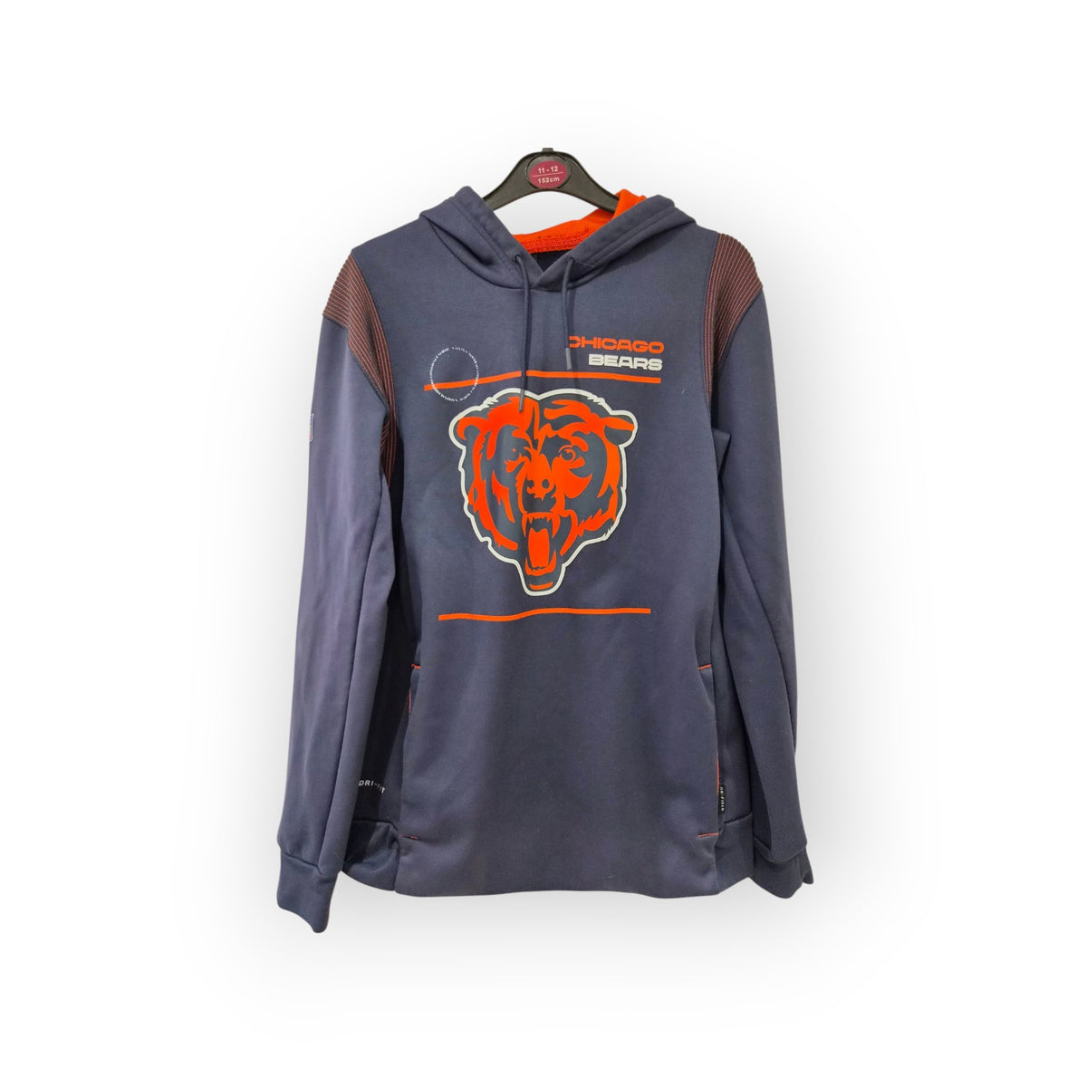 Nike Chicago Bears NFL Pullover Hoodie, Navy Blue, Size Medium