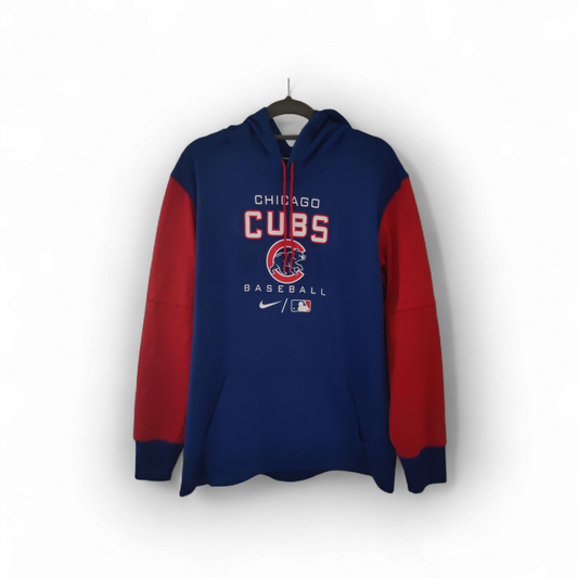 Nike Therma-fit Chicago Cubs MLB Pullover Hoodie, Blue/Red, Size XL
