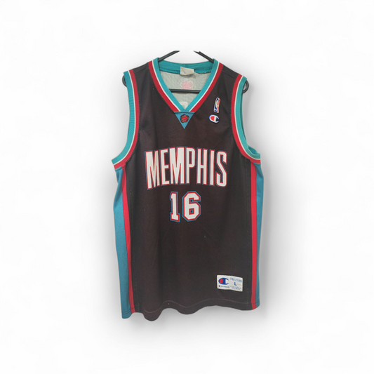 Champion Memphis Grizzlies NBA Jersey, #16 Gasol, Black, Size Large