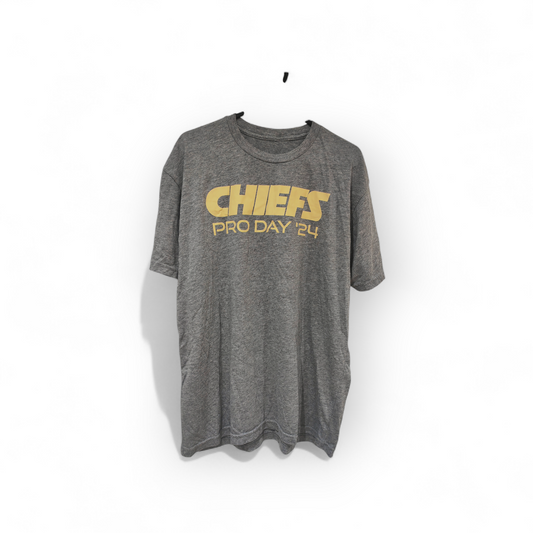 Unbranded Kansas City Chiefs Pro Day Short Sleeve T Shirt, Grey, Size M/L