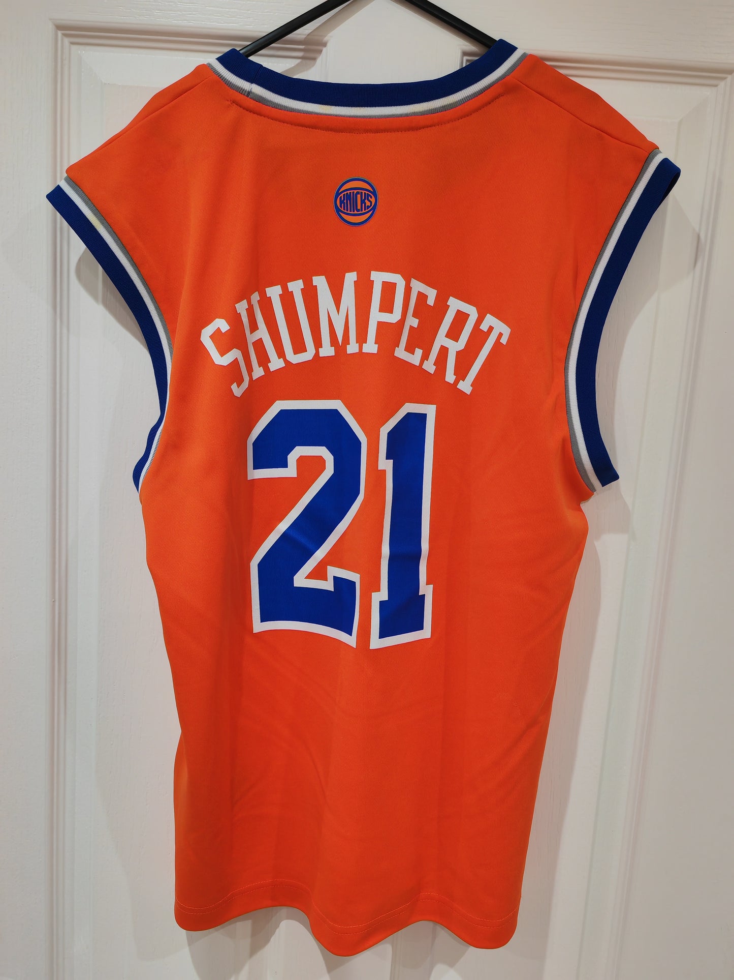 Adidas New York Knicks NBA Jersey, #21 Shumpert, Orange, Size Small