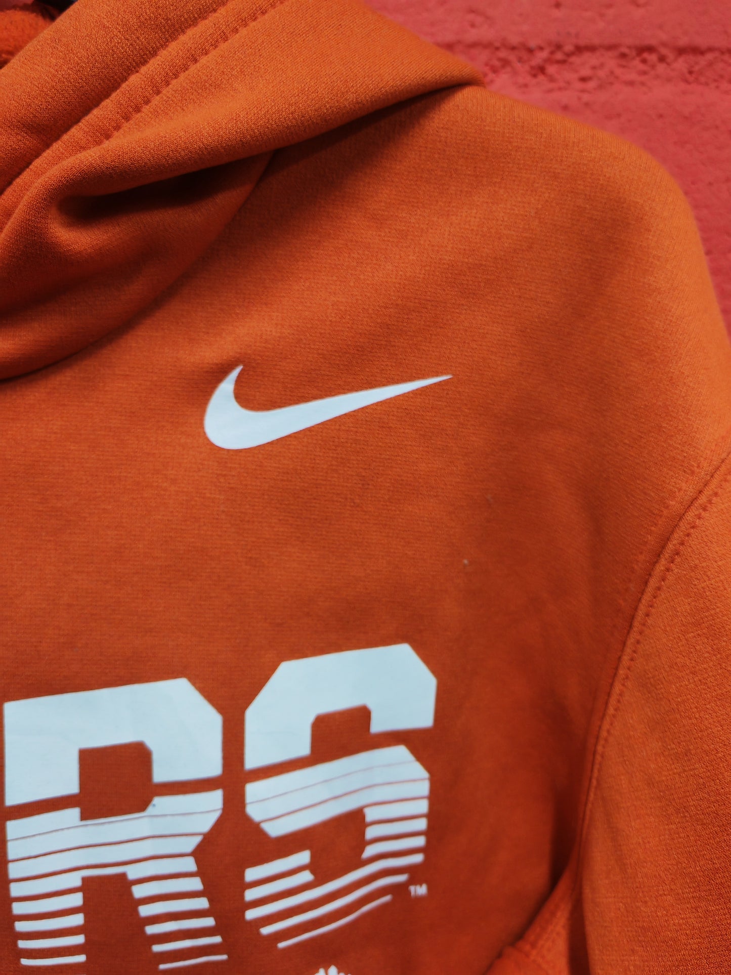 Nike Clemson Tigers NCAA Pullover Hoodie, Orange, Size Medium