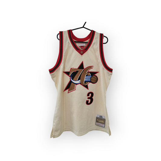 Mitchell & Ness Philadelphia 76ers NBA Chain Stitch Jersey, #3 Iverson, Size Large