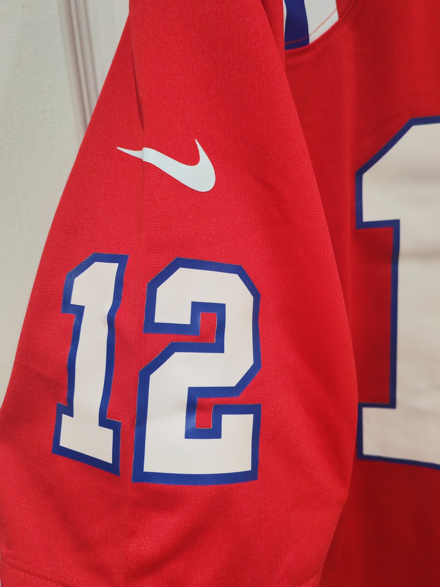 Nike New England Patriots NFL Jersey, #12 Brady, Red, Size Medium