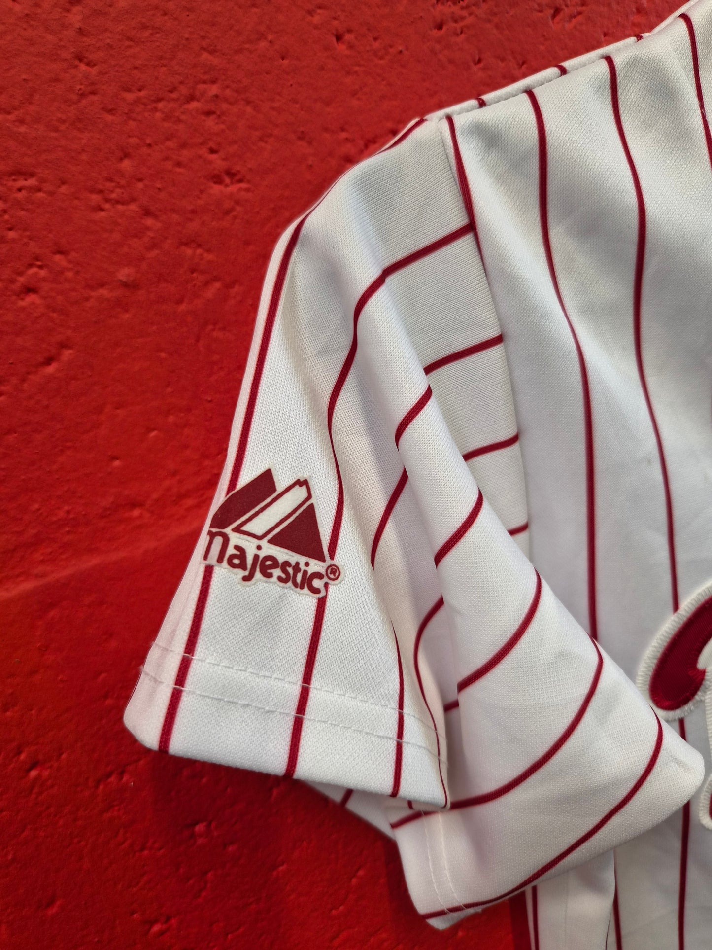 Youth Majestic Philadelphia Phillies MLB Jersey, #26 Utley, White/Red, Size YM