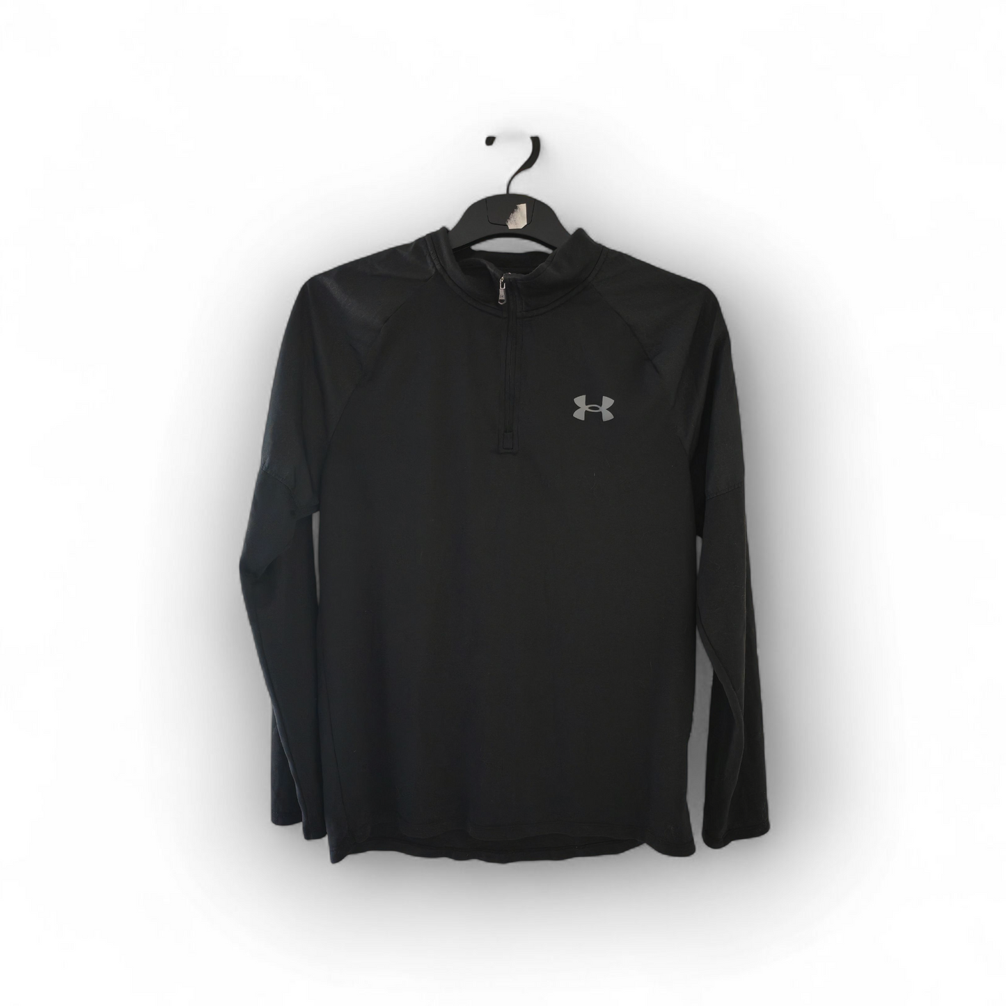 Under Armour 1/4 Zip Long Sleeve Lightweight Training Top, Black, Size Small