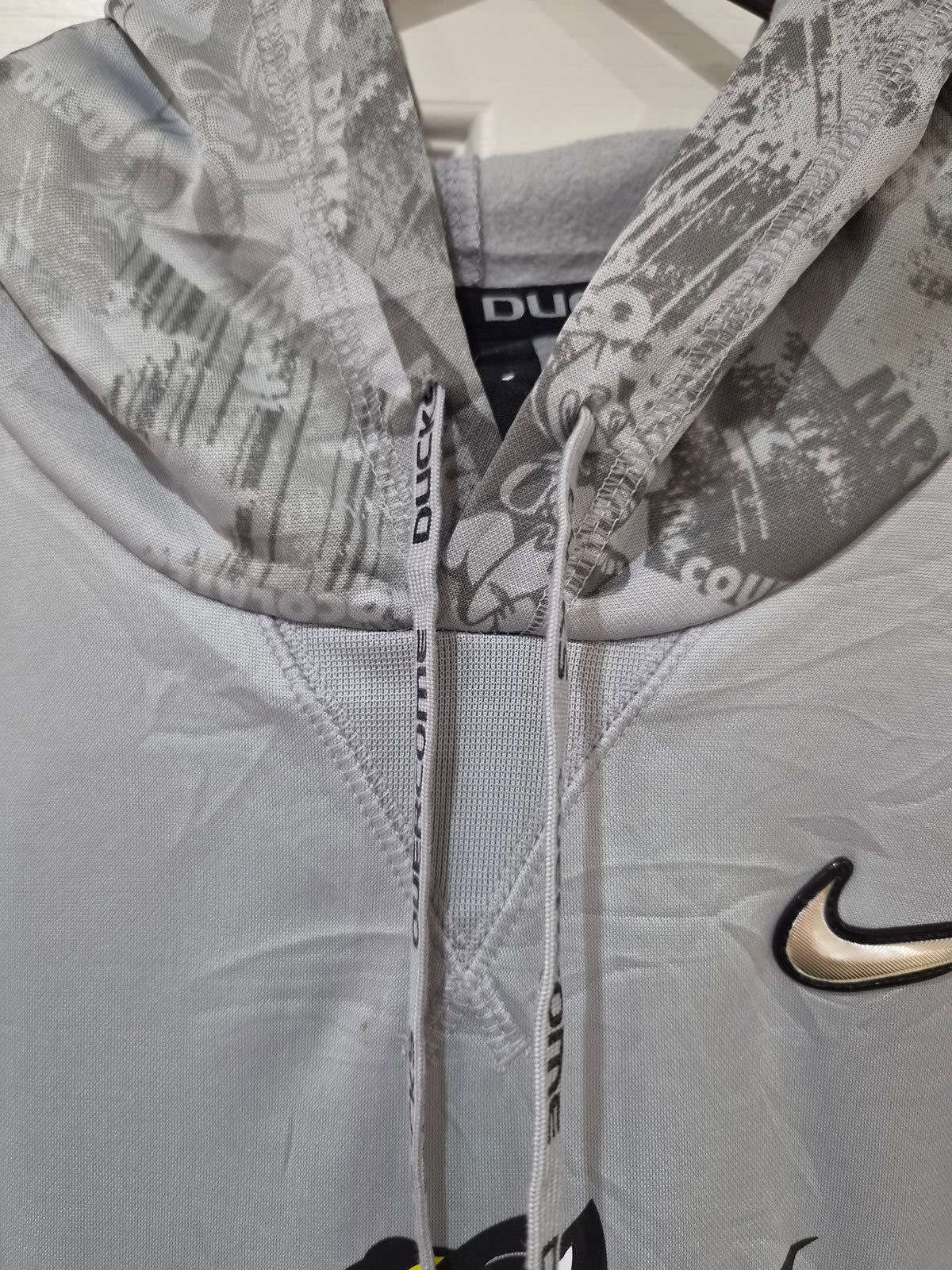Nike Oregon Ducks Stomp Cancer NCAA Pullover Hoodie, Grey, Size Small