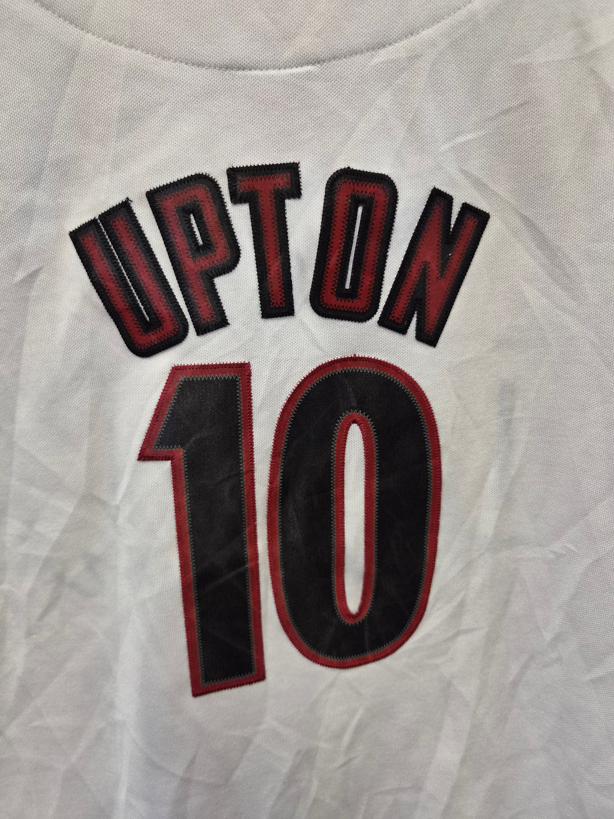 Youth Majestic Arizona Diamondbacks MLB Jersey, #10 Upton, White, Size YL