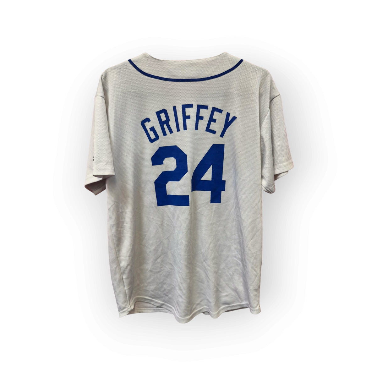 Youth Majestic Seattle Mariners MLB Baseball Jersey, #24 Griffey, White, Size YL