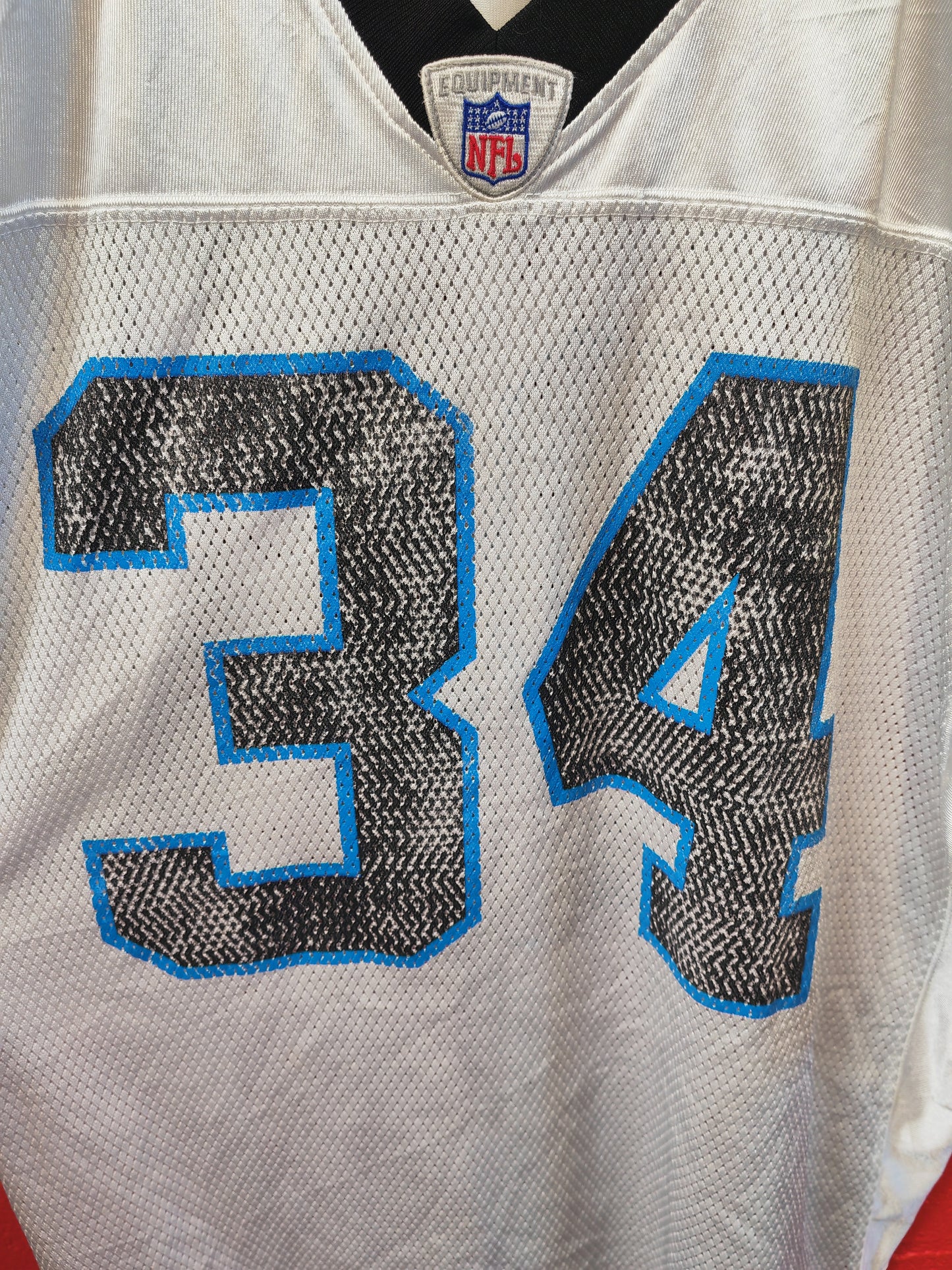 Reebok Carolina Panthers NFL Jersey, #34 D.Williams, White, Size Large