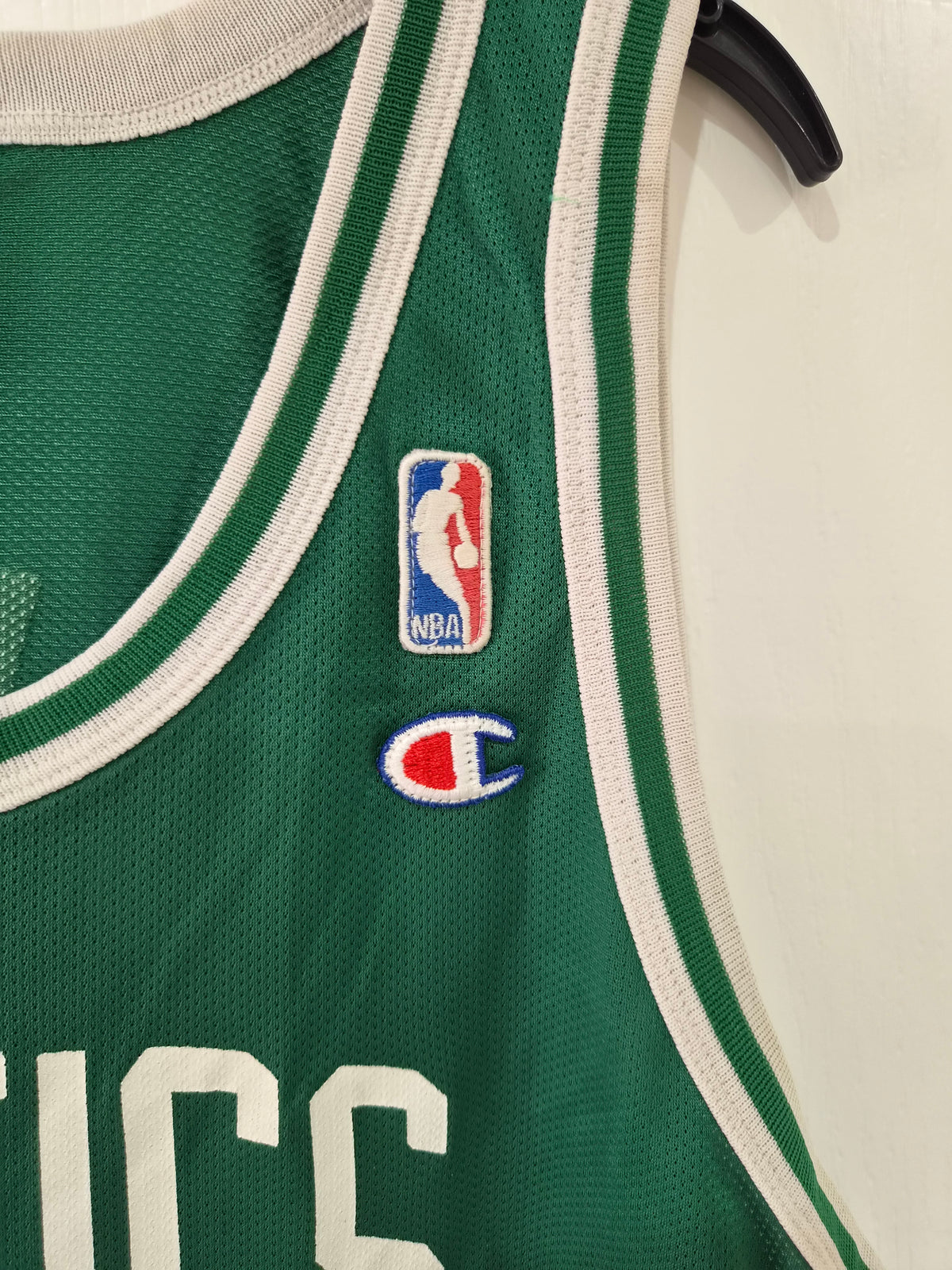 Champion Boston Celtics NBA Basketball Jersey, #33 Bird, Green, Size 44 Large