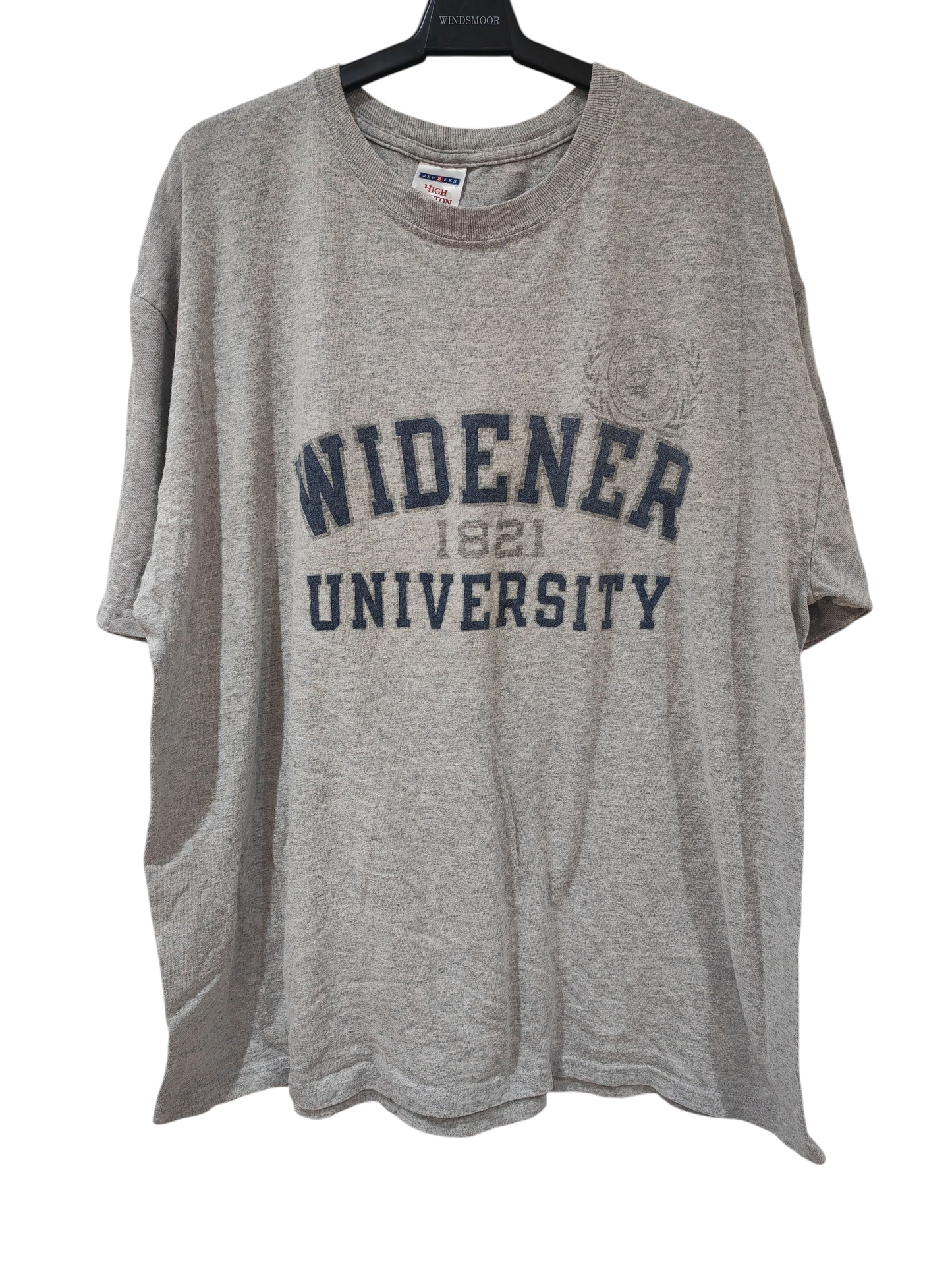 Jerzees Widener University Short Sleeve T Shirt, Grey, Size XL