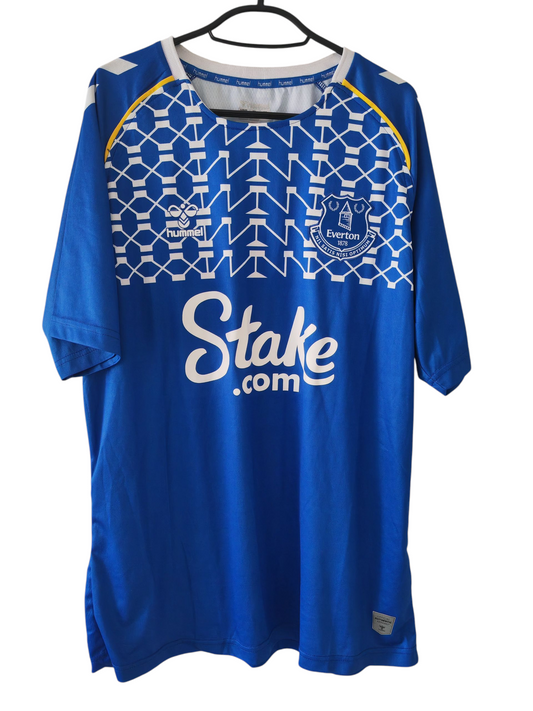 Hummel Everton Short Sleeve Training/Pre Match Jersey, Blue, Size XL