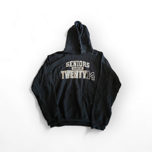 Gildan 'Seniors Class Of Twenty14' Pullover Hoodie, Black, Size Medium