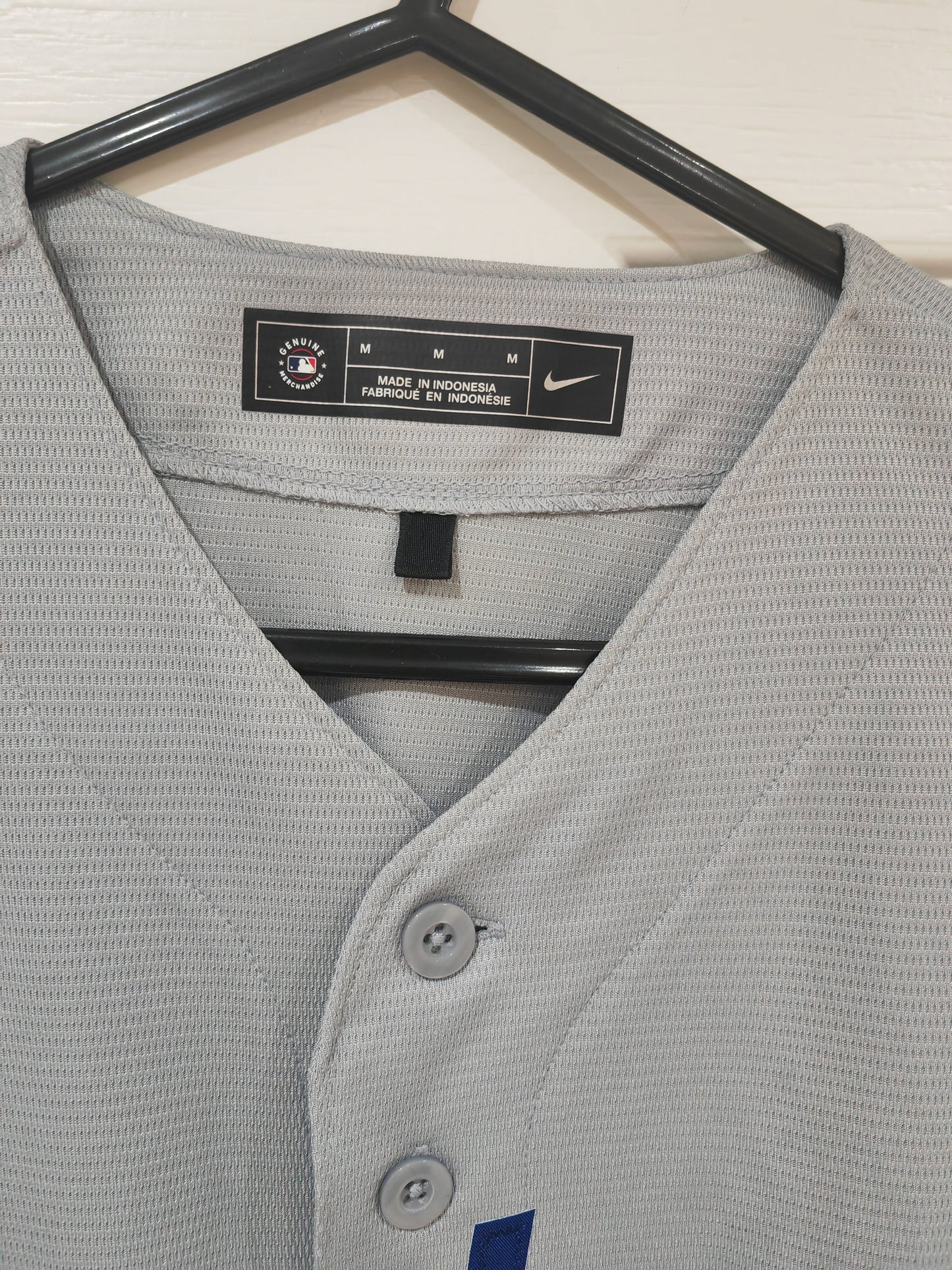 Nike Los Angeles Dodgers MLB Baseball Jersey, Grey, Size Medium