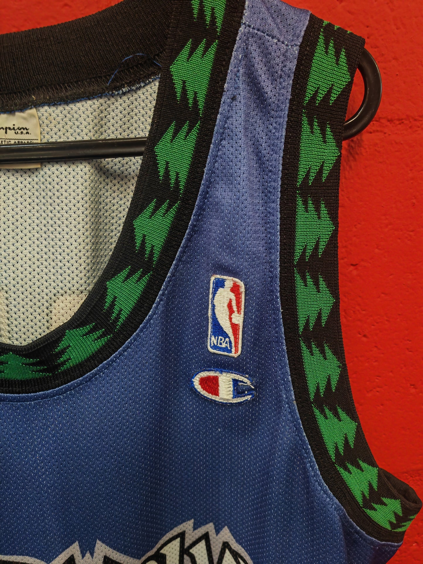 Champion Minnesota Timberwolves NBA Jersey, #21 Garnett, Blue, Size Medium