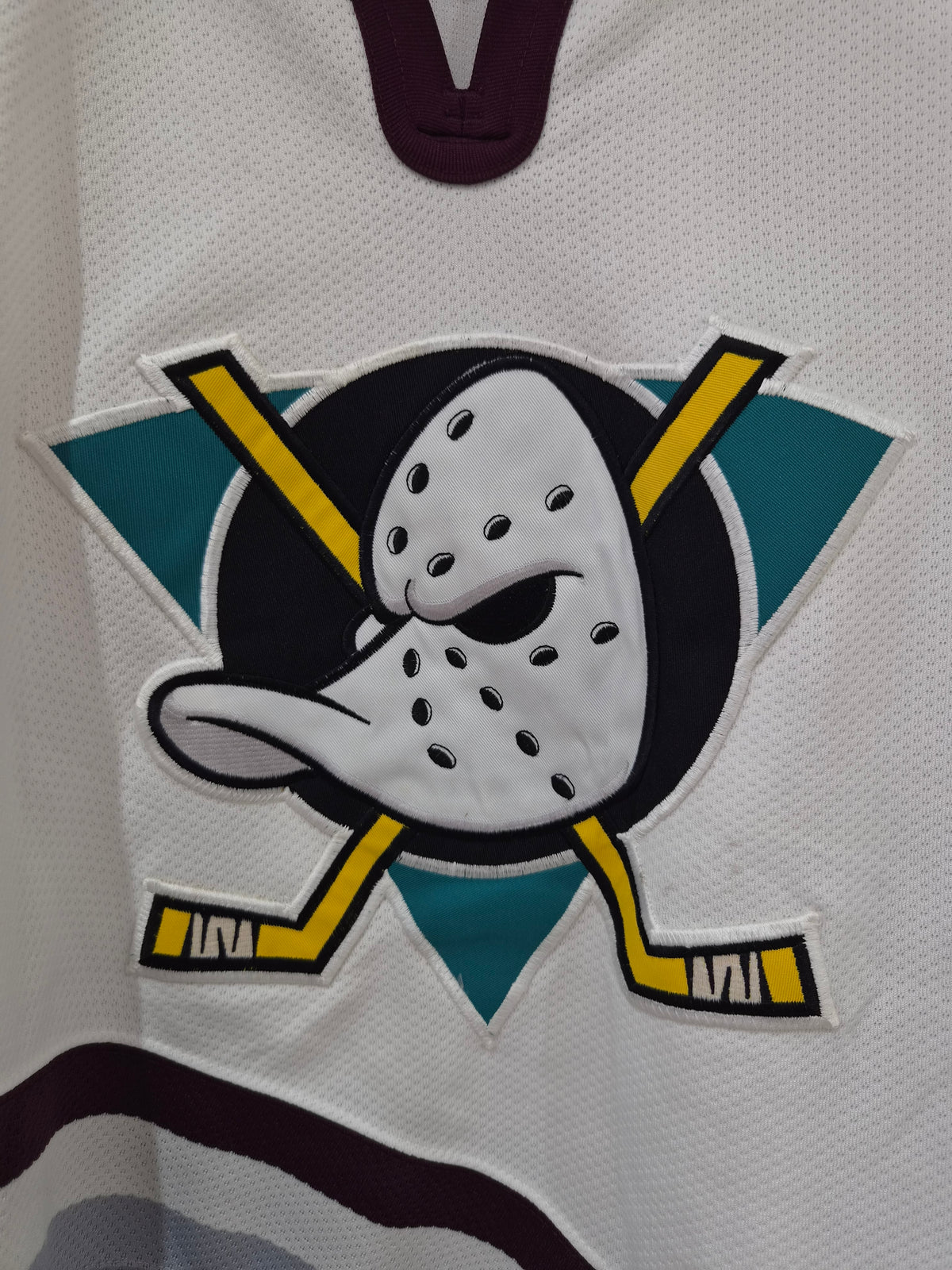 Youth Starter Mighty Ducks Of Anaheim NHL Hockey Jersey, White, Size YL/XL