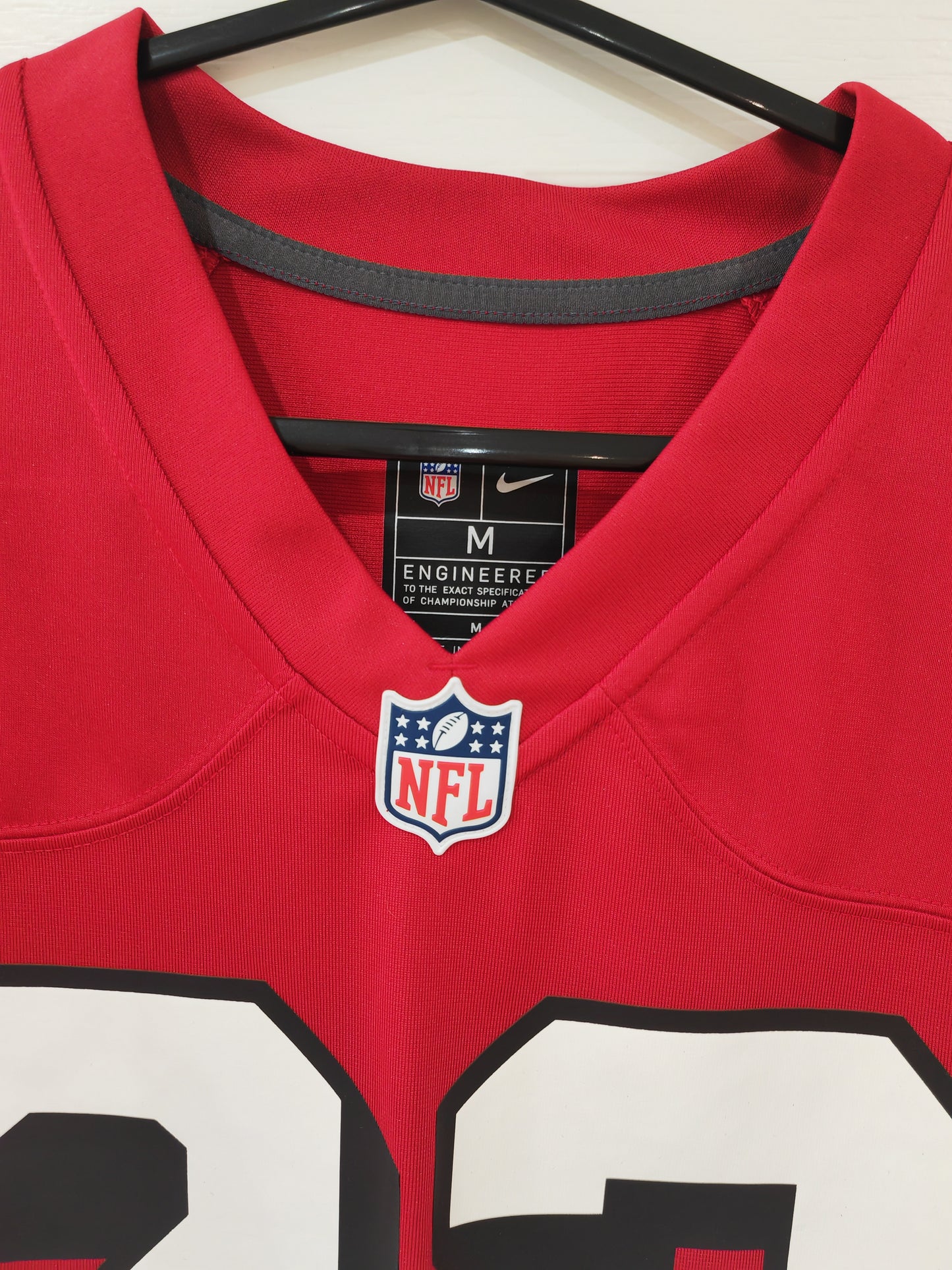 Nike San Francisco 49ers NFL Jersey, #23 McCaffrey, Red, Size Medium